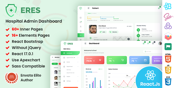 ERES - Hospital Admin Dashboard React Redux Template