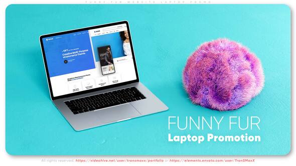 Funny Fur Website Laptop Promo