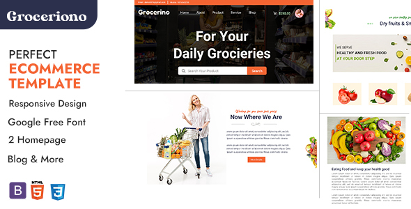 Grocerino - Online Grocery & Retail Store HTML Template