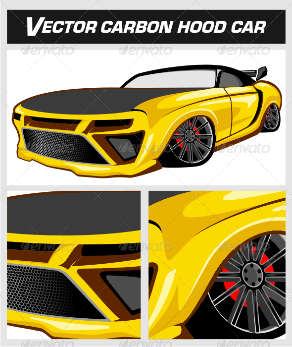 Vector Carbon Hood Car