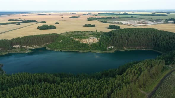 Industrial Blue Waterflooded Quarry