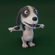 Cartoon Hound Dog Animated 3D Model - 3DOcean Item for Sale
