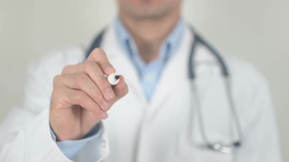 Cure Doctor Writing on Screen