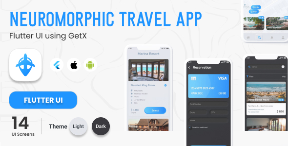 Travel booking App v1.0.0 – Flutter UI Kit using GetX