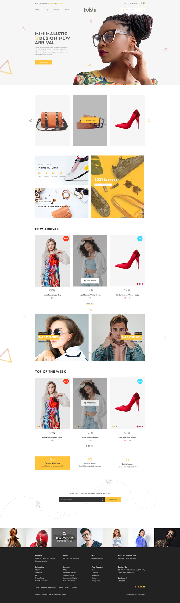 Kolshi E-commerce PSD Template