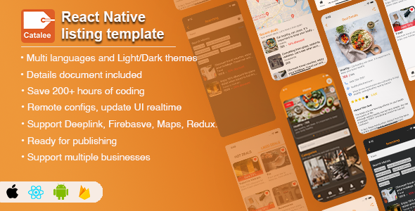 Catalee - React native listing template for deals, vouchers,...