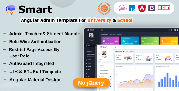 Smart - Angular 13+ Admin Dashboard Template for University, School & Colleges