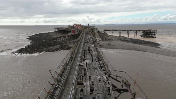 The Abandoned Remains of Birnbeck Pier in Weston Super Mare