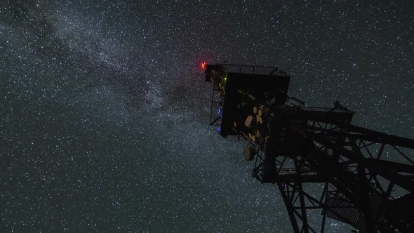 Milky Way over Communication Tower