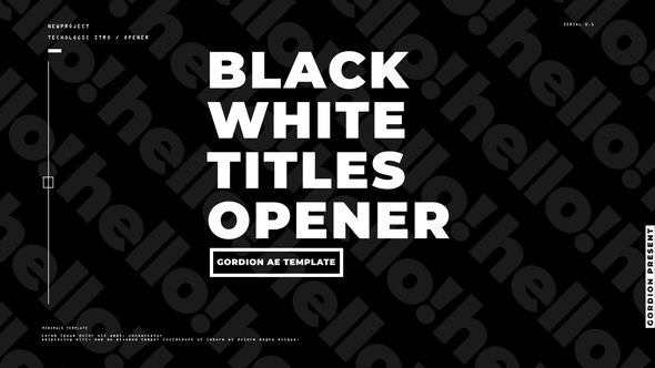 Black White Titles Opener
