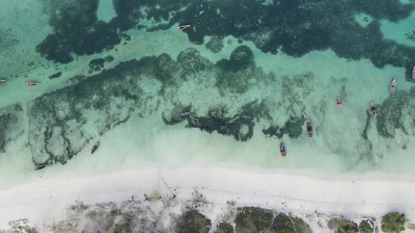 Indian Ocean Near the Shore of Zanzibar Tanzania