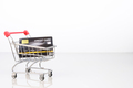 Credit card in shopping cart on white-3 - PhotoDune Item for Sale