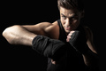 Sportsman man in boxing wraps - PhotoDune Item for Sale