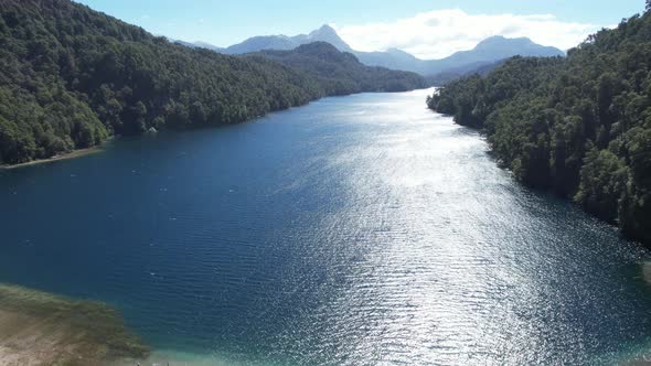 Nahuel Huapi National Park in Patagonia, Argentina. Drone Camera.