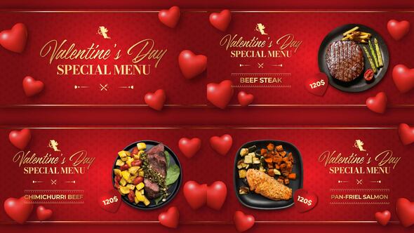 Valentine's Menu Restaurant Promo B221