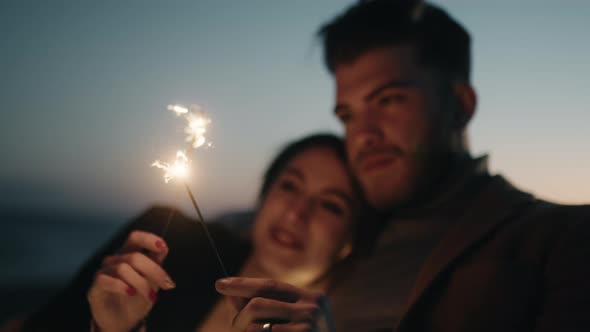 Storytelling Footage of a Romantic Couple with Sparkles