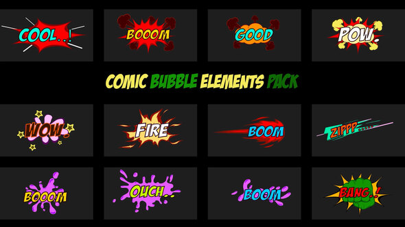 Comic Bubble Elements Pack