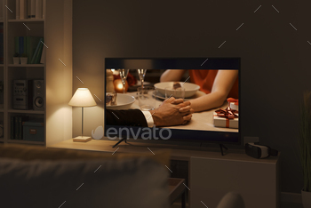 Romantic movie streaming on TV