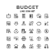 Set Line Icons of Budget - GraphicRiver Item for Sale