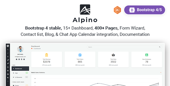 Alpino - Bootstrap 4/5 Admin Dashboard Template