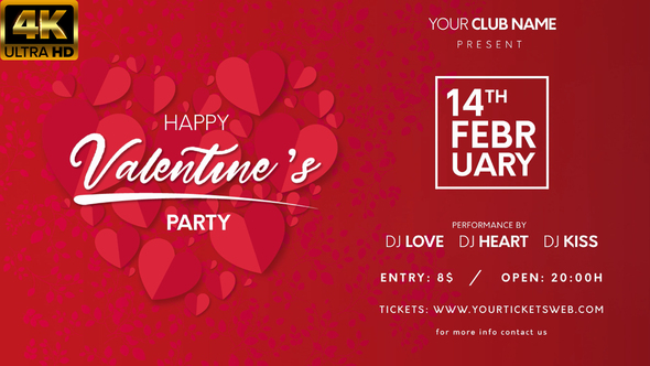 Happy Valentine's Party Invitation | MOGRT