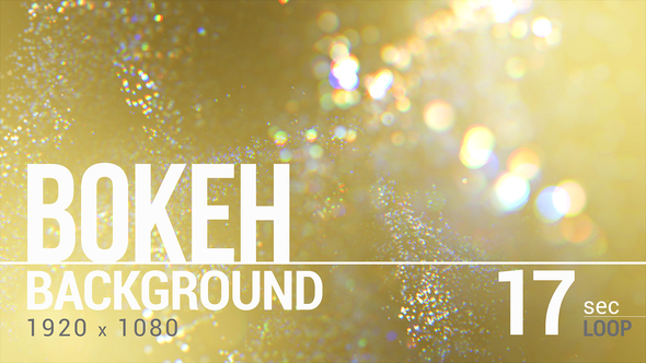 Golden Glitter Bokeh Background