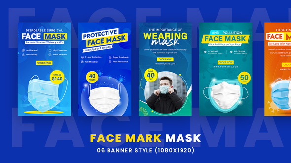 Face Mark Mask Ads Set Stories Pack