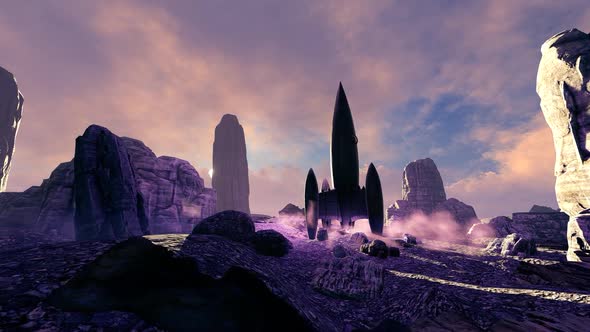 Rocket On A Space Satellite alt