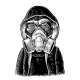 Monkey Dressed in the Hoodie and Respirator - GraphicRiver Item for Sale