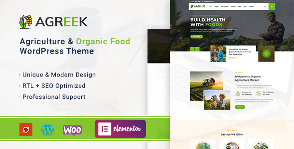 Agreek - Agriculture & Organic Food WordPress Theme