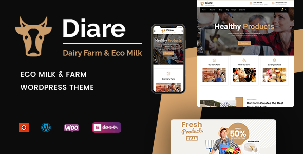 Diare - Eco Milk & Diary Farm WordPress Theme