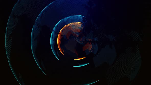 4K Digital Data Globe