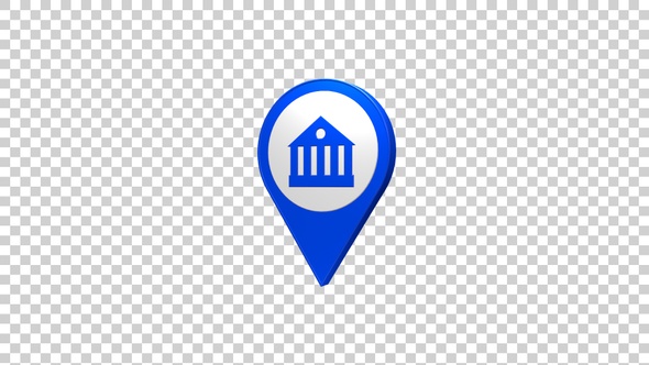 Museum Map Pin Location Icon