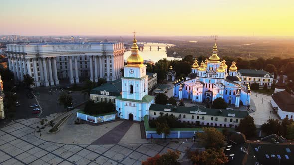 St. Michael's Golden-Domed Monastery in the Morning. Kyiv, Ukraine