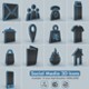 Social Media 3D Icons - 3DOcean Item for Sale
