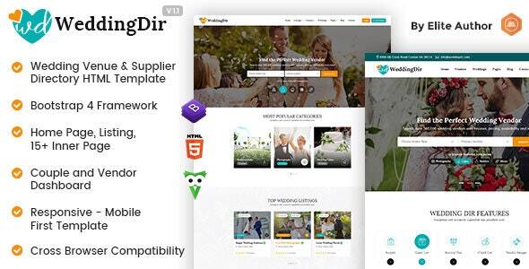 WeddingDir - Directory & Listing HTML Template