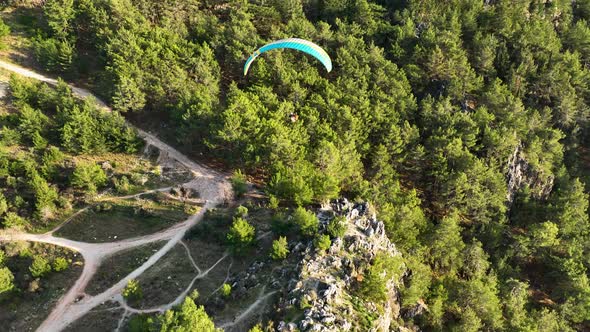 Paragliding aerial view 4 K