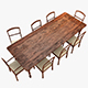 Table and chair Set - Colonial Style - 3DOcean Item for Sale