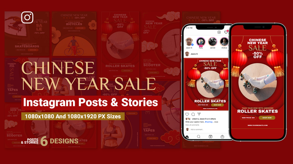 Chinese New Year Sale Instagram Ad Mogrt 99