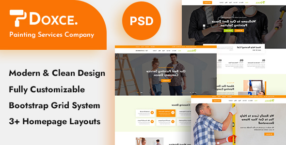 Doxce - Painting Services Company PSD Template