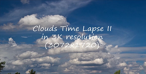 Clouds Time Lapse II 3K 