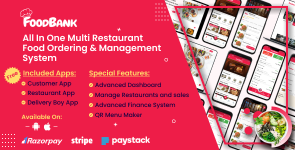 FoodBank - All In One Multi Restaurant Food Ordering & Management System
