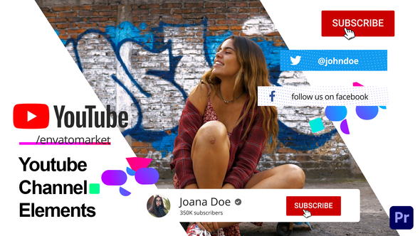 Youtube Channel Elements | For Premiere Pro