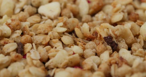 Stack of oat cereal breakfast