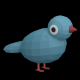 LowPoly Cartoon Cute Bird - 3DOcean Item for Sale