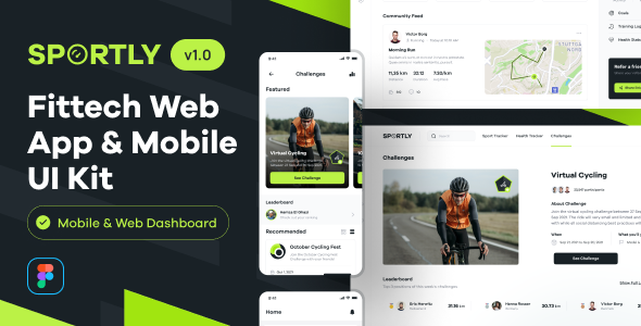 Sportly - Fittech App UI Kit