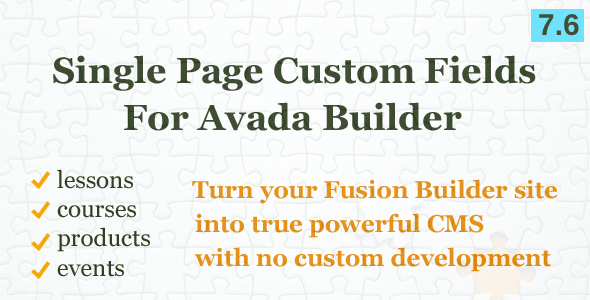 Custom fields element for avada builder