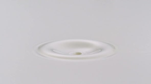 Slow-motion milk dropping and splashing alt