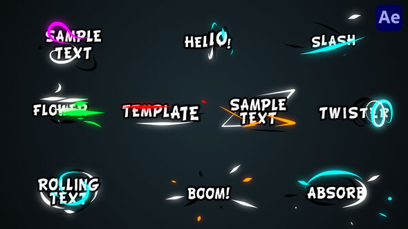 Colorful Neon Titles [After Effects] alt