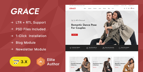 Grace - Online Apparel Store3.x Responsive Theme